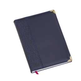 Agenda Diária Capa Croco Reta Azul