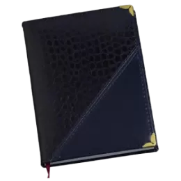 Agenda Diária Capa Croco Diagonal Azul