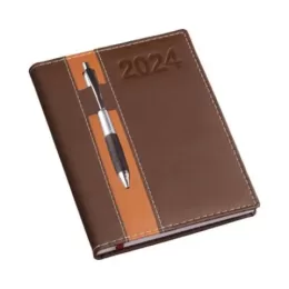 Agenda Diária Capa Vertical Marrom LG135L