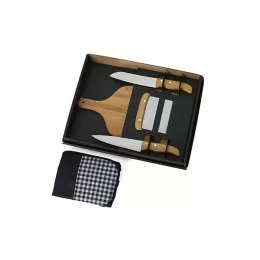 Kit Cozinha Em Bambu / Inox com Espátula Multiuso 4 Pçs SMKT-90182