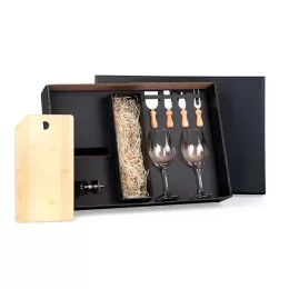 Kit Queijo E Vinho 8 Pçs SMKT-90198
