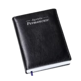 Agenda Compacta Permanente Lisa Preta