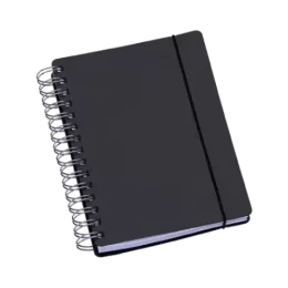Agenda Wire-o Compacta Capa Plástica com Elástico Preta