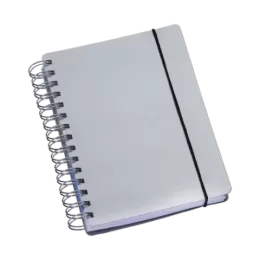 Agenda Wire-o Compacta Capa Plástica com Elástico Prata