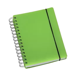 Agenda Wire-o Compacta Capa Plástica com Elástico Verde