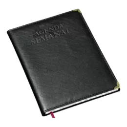 Agenda Semanal Super Capa Lisa Preta