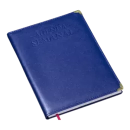 Agenda Semanal Super Capa Lisa Azul