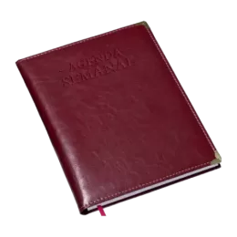 Agenda Semanal Super Capa Lisa Vermelha