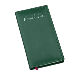 Agenda Permanente de Bolso Capa Metalizada Lisa Verde