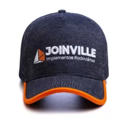 Boné Modelo Americano Aba Curva Confeccionado em Jeans bone25839