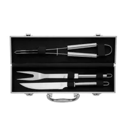 Kit Churrasco 3 peças com Maleta de Alumínio