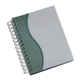 Agenda Wire-o Metalizada com Recorte S Verde com Bolsa Interna