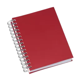 Agenda Wire-o Metalizada Lisa Vermelha com Bolsa Interna