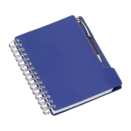 Agenda Wire-o de Mesa Azul c/ Bolsa Interna