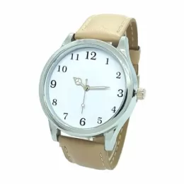 Relógio de Pulso Personalizado para Brinde Linha Cromo Couro EST-CCF1010PCBE