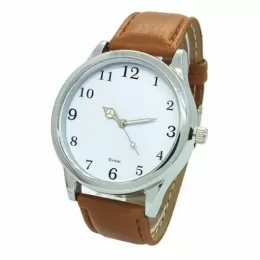 Relógio de Pulso Personalizado para Brinde Linha Cromo Couro EST-CCF1010PCC2