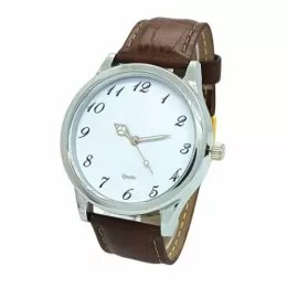 Relógio de Pulso Personalizado para Brinde Linha Cromo Couro EST-CCF1010PCM