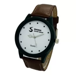 Relógio de Pulso Personalizado para Brinde Linha Black Couro EST-CP1010FBCM