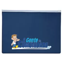 Pasta Zip Zap em PVC Camurça SOL08