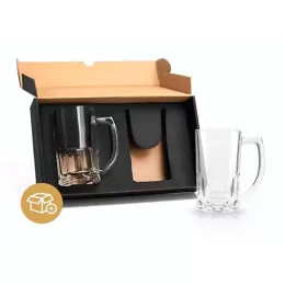 Kit com Canecas de Vidro para Chopp de 340 ml SMKT-90024
