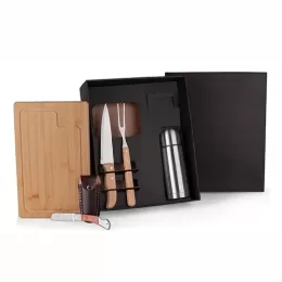 Kit Churrasco com Garrafa e Canivete 6 Pçs SMKT-9023U