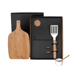 Kit para Hamburguer com Espátula 4 Pçs SMKT-90251