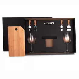 Kit Queijo e Vinho 8 Pçs SMKT-9032E