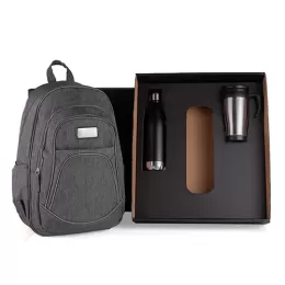 Conjunto Mochila, Garrafa e Caneca 3 Pçs SMKT-9036V