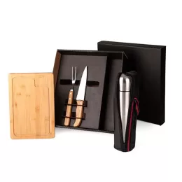 Kit Para Churrasco Com Garrafa Térmica 5 Pçs SMKT-90156