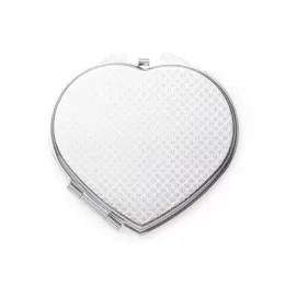 Espelho Metal Duplo Coração com Aumento 13516