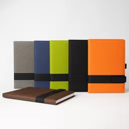 Caderneta Personalizada em Linho com Porta Caneta 06102