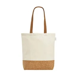 Sacola em 70% Algodão Reciclado com Fundo em Cortiça SP92341