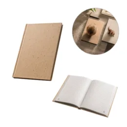 Caderno A5 em Casca de Coco (60%) e Trapos de Algodão (40%) com Folhas Pautadas SP93622