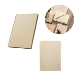 Caderno A5 com Resíduos da Cevada (25%) e Trapos de Algodão Reciclado (75%) com Folhas Pautadas SP93623