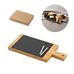 Quadro com Ardósia em Bambu e 2 Gizes Inclusos SP94342