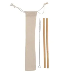 Kit Canudos de Bambu com Escova de Limpeza 15227